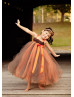 Orange Brown Fall Flower Girl Dress Baby Tutu Dress Orange Brown Fall Flower Girl Dress Baby Tutu Dress